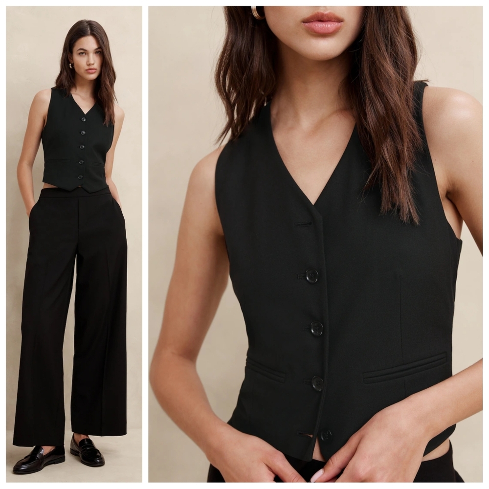 Banana Republic Black Vest